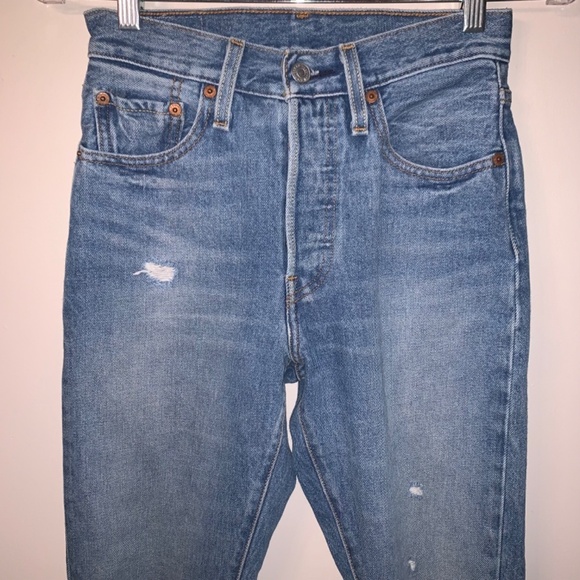 Levi's 501 Skinny Jeans In Old Hangout 24 - Picture 11 of 12